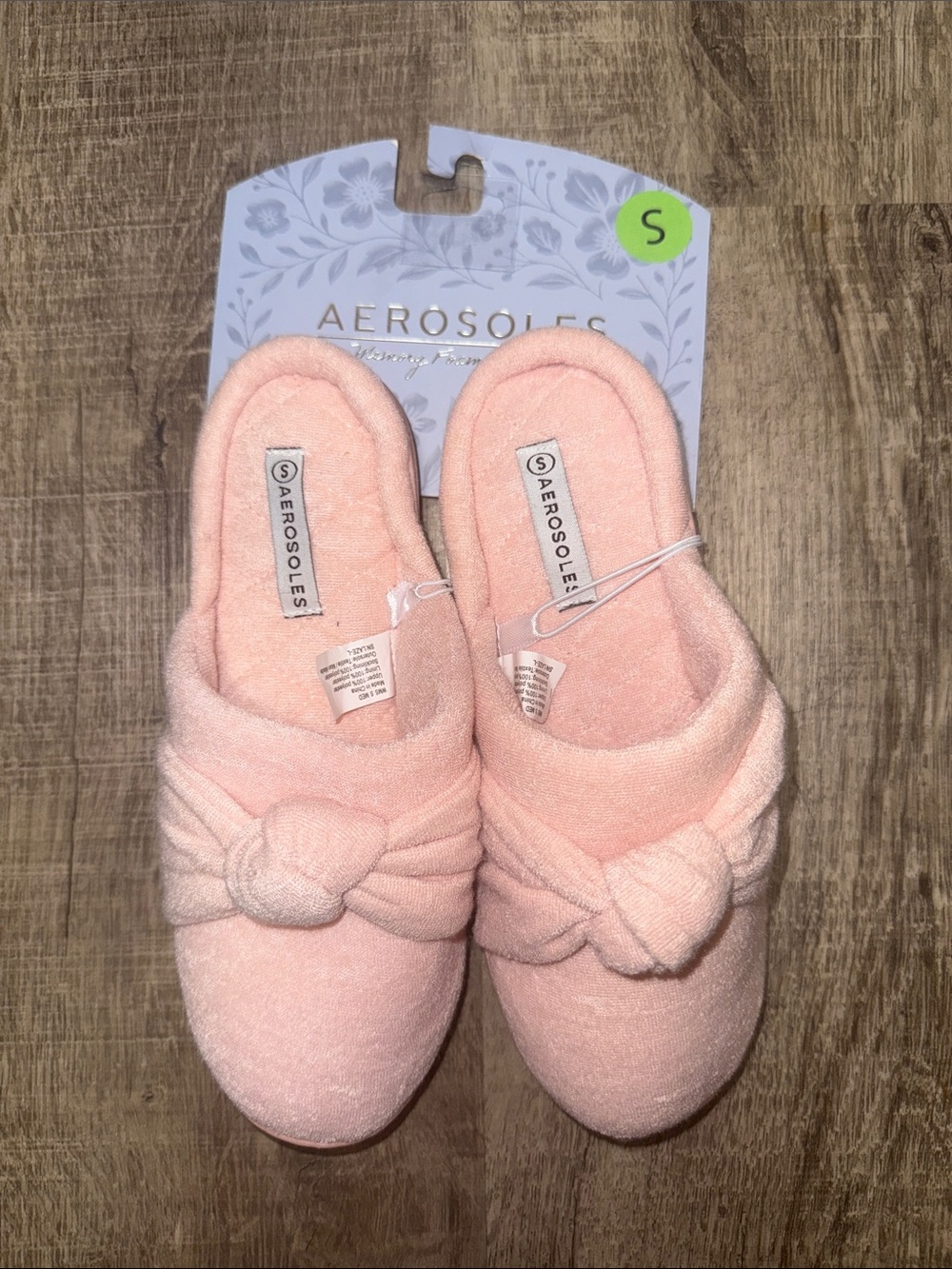 AEROSOLES Kids Blush Pink Knotted Slip-On Slippers